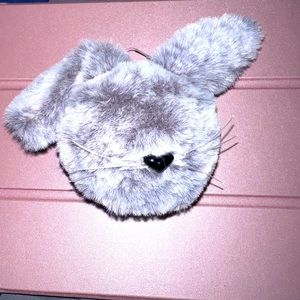 BBW Faux Fur Bunny Pocketbac Holder NWT